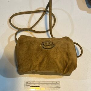 Brown Suede Crossbody Bag